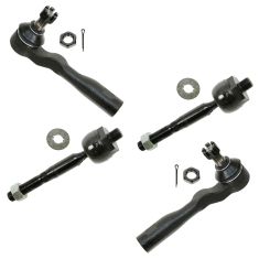 03-06 Toyota Tundra; 03-07 Sequoia Front Inner & Outer Tie Rod End Set of 4