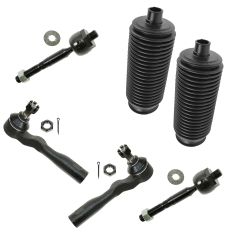 03-06 Toyota Tundra; 03-07 Sequoia Front Inner & Outer Tie Rod End w/ Rack Boot Kit (6 Piece)