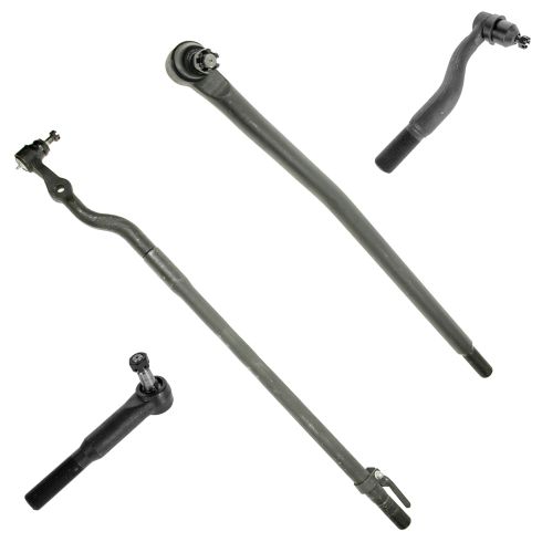 00-05 Excursion; 99-04 F250-F550SD 4WD Inner & Outer Tie Rod End Set of 4