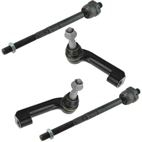 07-14 Ford Expedition, Lincoln Navigator; 09-15 F150 Front Inner & Outer Tie Rod End Kit (Set of 4)