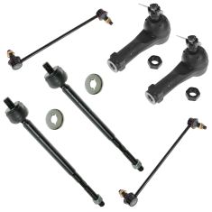 99-01 Honda Odyssey Front Inner & Outer Tie Rod End with Sway Bar Links Kit (Set of 6)