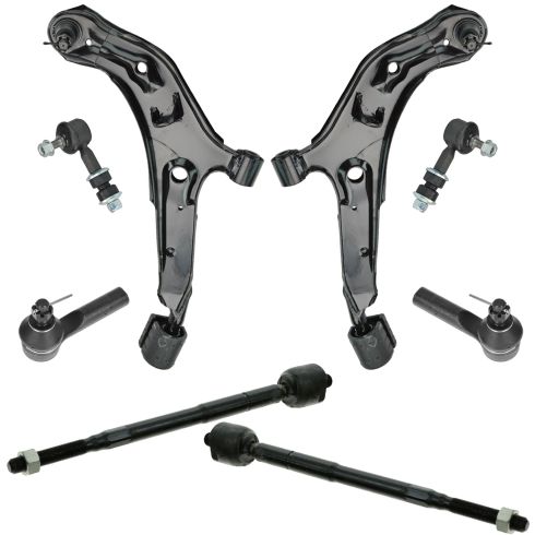 98-01 Nissan Altima Front Tie Rod Control Arm Sway Bar Link Kit (Set of 8)
