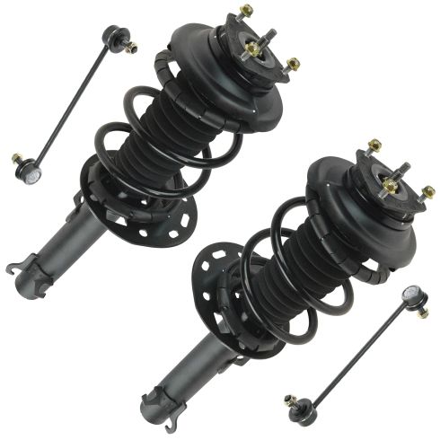 06-10 Ford Focus Front Strut & Spring Assembly with Sway Bar Links Kit (Set of 4)