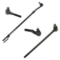 80-96 Bronco F150; 80-97 F250 F350 2WD Inner Outer Tie Rod End Kit (4 Piece)