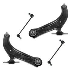 07-12 Nissan Sentra Lower Control Arm w/ Ball Joint & Sway Bar End Link Kit (Set of 4)