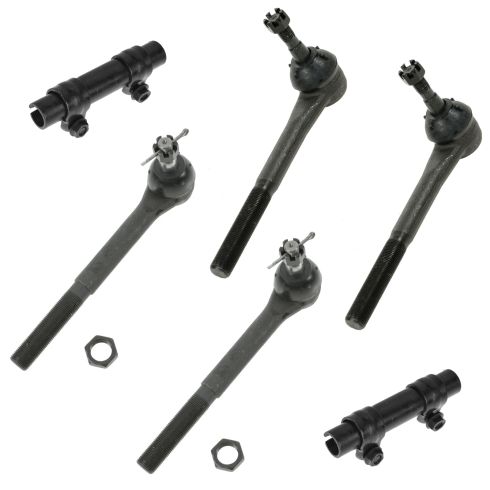 1988-02 Chevy GMC Truck Suburban Tahoe 2wd Tie Rod End Inner & Outer w/ Sleeve Set of 6