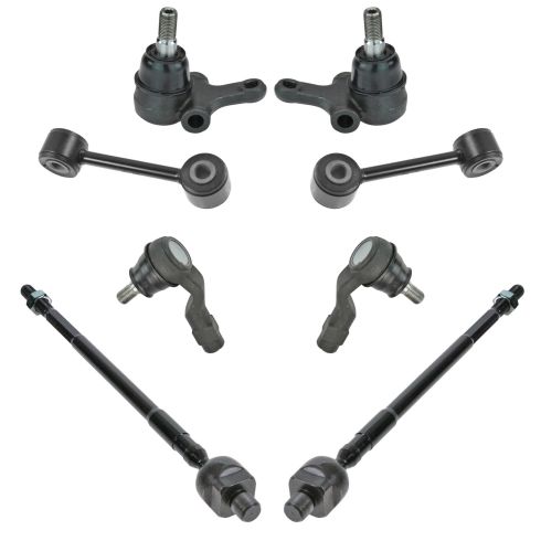 90-97 Mazda Miata (w/Power Steering) Front Tie Rod Ball Joint Sway Bar Link Kit (Set of 8)