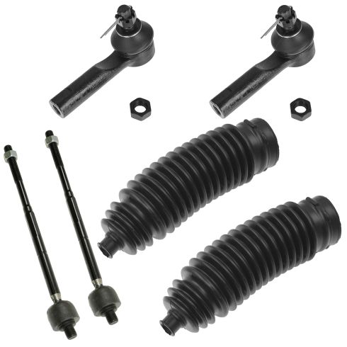 95-99 Nissan 200SX; 95-06 Sentra Inner & Outer Tie Rod Ends w/ Rack Boot Kit (6 Piece)