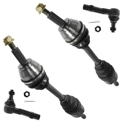 03-05 Lincoln Aviator; 02-05 Explorer, Mountaineer Frnt CV Axle Shaft w/Outer Tie Rod Kit (Set of 4)