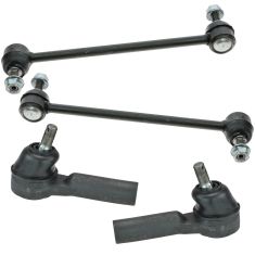 04-07 Ford Freestar Front Outer Tie Rod & Sway Bar Link Kit (4pc)