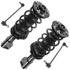 10-13 Chevy Equinox, GMC Terrain Front Strut & Spring Assembly w/ Sway Bar Link Kit (Set of 4)