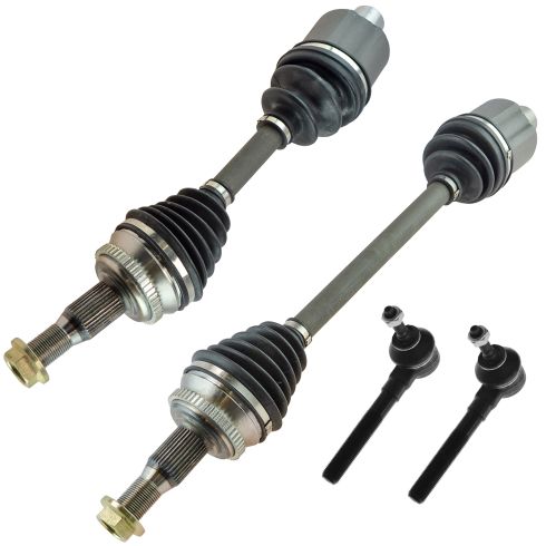 99-04 300M; 98-04 Concorde, Intrepid; 99-01 LHS Front CV Axle Shaft w/Outer Tie Rod Kit (Set of 4)