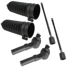 95-03 Ford Windstar Front Inner & Outer Tie Rod w/ Rack Boot Kit (6 Piece)