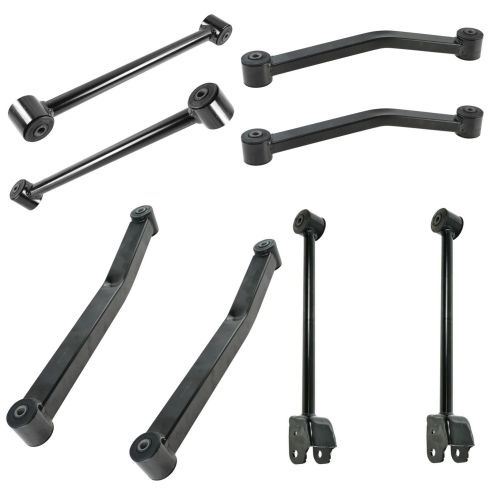 07-15 Jeep Wrangler Front & Rear Upper & Lower Control Arm Set of 8