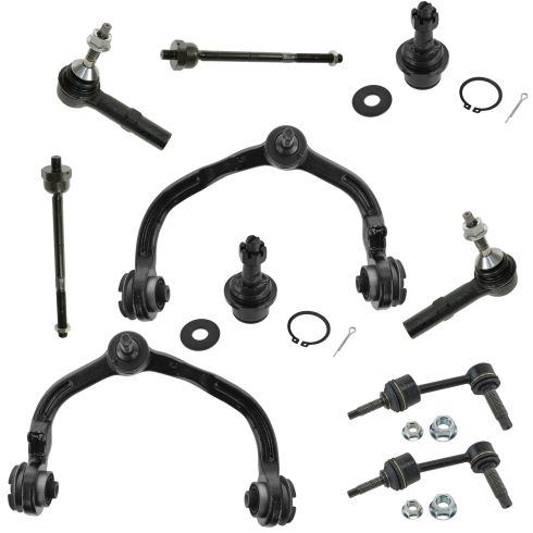 05-06 Ford Expedition; Lincoln Navigator (w/ Air Susp) Front Steering & Suspension Kit (10 Piece)