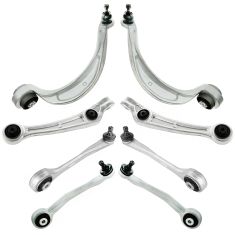 09-11 Audi A4 Sdn & SW; 08-11 A5, S5; 10-11 S4 Front Upper & Lower Control Arm SET of 8