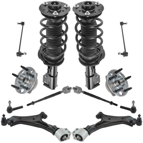 New 6PC Front Lower Control Arms Tie Rods Kit for 10-17 Equinox & 10-17 GMC