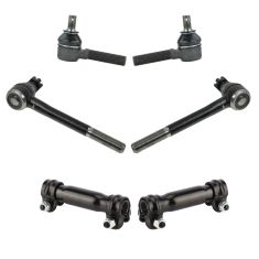 84-95 Toyota Pickup Truck 2WD Inner & Outer Tie Rod End w Adjusters Kit (6pc)