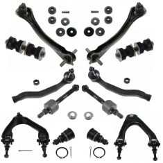TRQ Front 8 pc Control Arm Tie Rod Steering Suspension Kit for 90-93 Accord