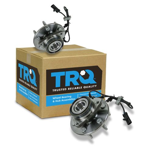 TRQ Front Wheel Hub & Bearing Pair Set for Chevy GMC Suburban Pickup Truck 4WD 