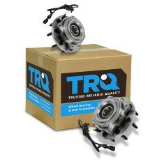 TRQ Front Wheel Hub & Bearing Pair Set 4WD 4x4 for 99 F250 F350 Super Duty 