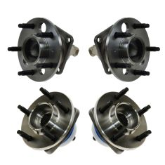 Buick, Chevy, Pontiac, Saturn Front & Rear Wheel Hub & Bearing Assembly (Set of 4)