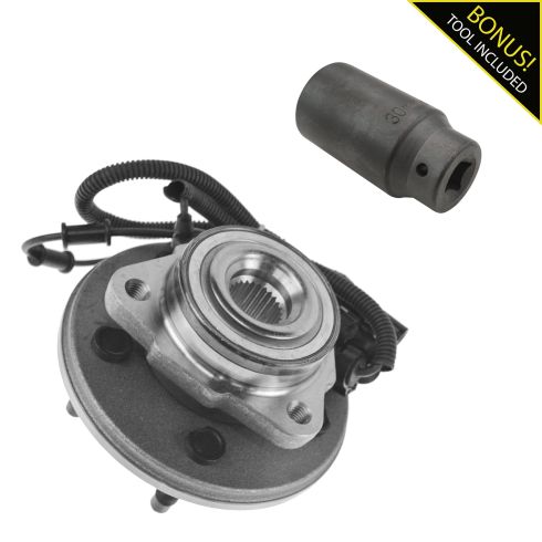 02-05 Ford Explorer 4dr Front Hub & Bearing Assy with 30mm Socket