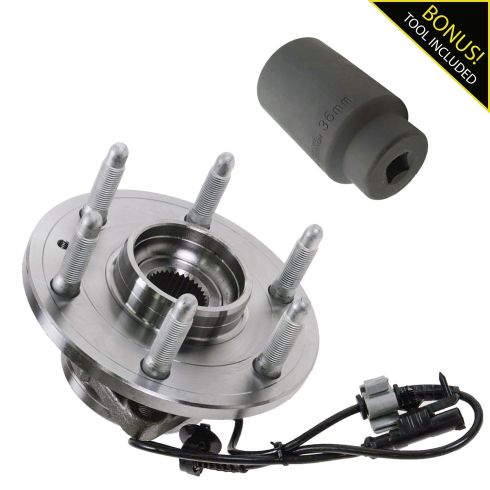 07-14 GM SUV & Truck 1500 4WD Front Wheel Bearing & Hub with 36mm Socket