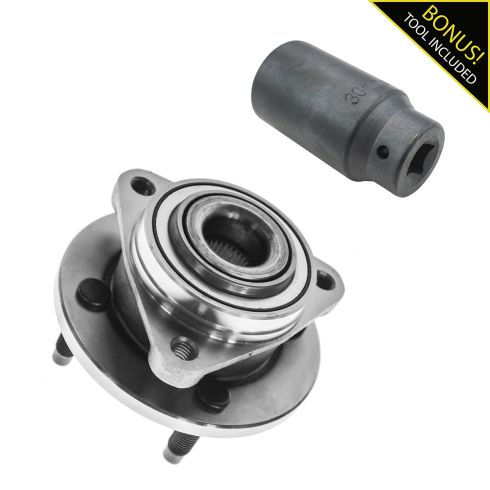 03-09 GM Mid Size FWD w/4 Lug Front Hub & Bearing Assy PAIR with 30mm Socket
