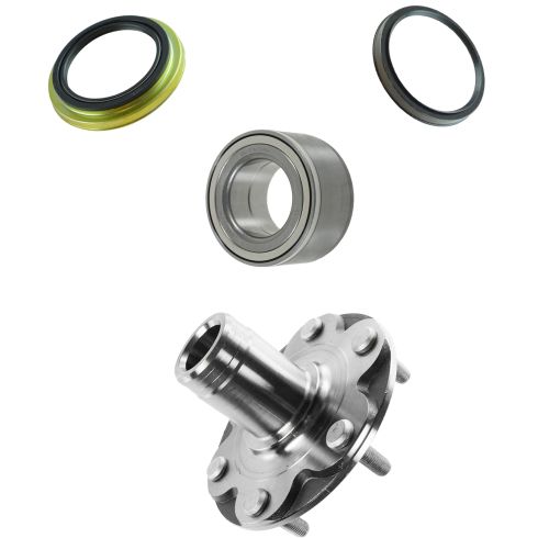 Toyota Pickup Truck SUV Multifit Front Wheel Bearings, Hubs & Inner & Outer LH or RH Seal Kit (4pc)