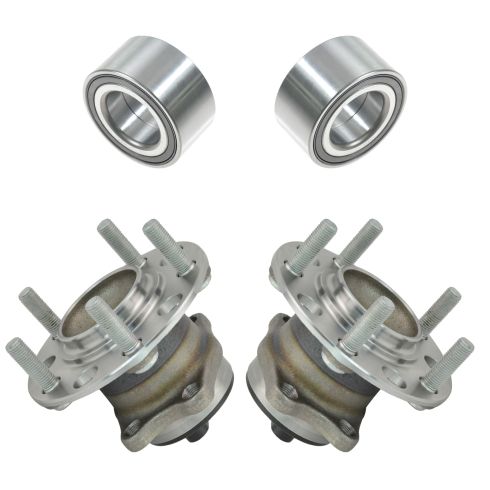 07-12 Caliber; 07-17 Compass, Patriot w/FWD & ABS Front Wheel Bearing w/Rear Hub Assy Kit (Set of 4)