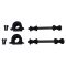 99-13 GM FS PU, SUV; 03-09 H2 Front Sway Bar (36.2 MM Dia) w/Links, Mnt Hardware & Brackets (Dorman)