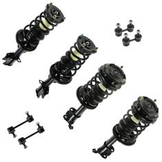 93-02 Corolla, Prizm Front & Rear Loaded Strut and Sway Bar Link Kit (Set of 8)