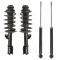 12-15 Toyota Prius C Front Strut & Spring Assembly & Rear Shock Absorber Kit (Set of 4)