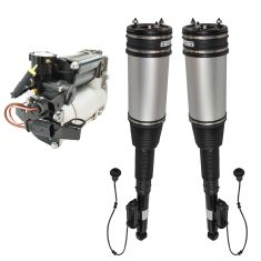 06 MB S350; 00-06 S430; 00-04 S500; Air Ride Compressor w/Rear Air Shocks Kit (3 Piece Set)