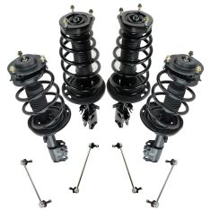 07-11 Toyota Camry Front & Rear Strut & Spring Assemblies w/ Sway Bar Links (8pc