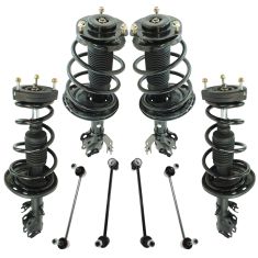 12-17 Toyota Camry (exc SE) Front & Rear Loaded Struts & Spring w Links 8pc