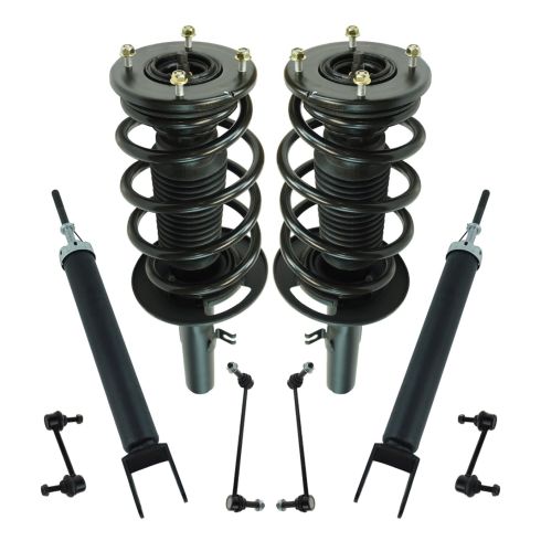 10-12 Ford Taurus (exc SHO) Front Strut & Spring Assembly Rear Shock w Links 8pc