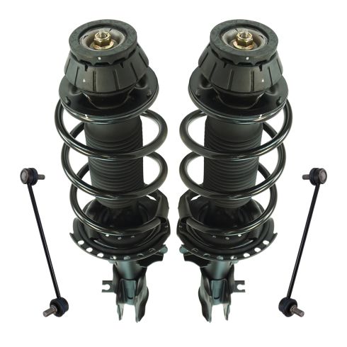 12-14 Hyundai Accent Front Strut & Spring Assembly w Links Kit (4pc)