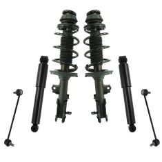 12-17 Hyundai Accent Front Strut & Spring Assembly and Rear Shock w Links Kit (6pc)