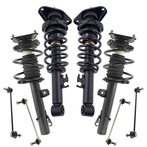 02-06 Mini Cooper Front & Rear Complete Strut & Spring Assembly Kit w/ Links (8p