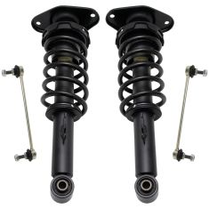 02-06 Mini Cooper Rear Complete Shock & Spring Assembly w/ Links Kit (4pc)