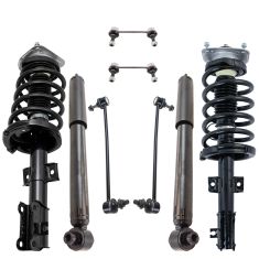 03-14 Volvo XC90 Front Strut and Spring Assembly & Rear Shock w/ Links Kit 8pc
