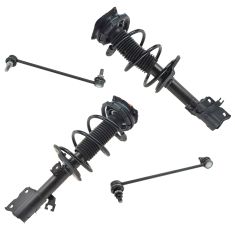 08-12 (to 11/09) Nissan Rogue Front Strut & Spring Assembly w/ Links Kit 4pc