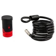 BOLT: Chrysler, Ddge, Jeep, Ram (6 Ft x 1/4 In) Black Vinyl Coated Coiled Cable Lock (Uses OE Key)