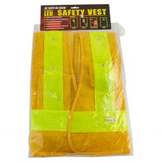 Reflective Safety Vest w/16 LED Lights (Requires Two AA Batteries Not Included) (Xtra Large)