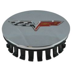 08-13 Chevy C6 Corvette Chrome Center Cap w/Crossed Flags Logo (GM)