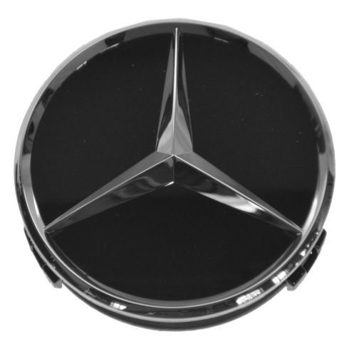 90-15 Mercedes Benz C CL CLA CLS E G ML GL GLK S SL SLK Class Raised Chrome/Black Center Cap (MB)