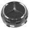 90-15 Mercedes Bz C CL CLA CLS E G ML GL GLK S SL SLK Class Raised Chrme/Matte Black Center Cap (MB)