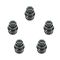 00 Escalade; 99-10 Chevy, GMC Multifit (M27-2.0 x 45mm) Black Lug Nut Cap (Box of 25)